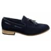 Mens Italian Slip On Driving Shoes Loafers Tassle Suede Leather Blue Black Brown
