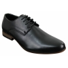 Mens Laced Plain Leather Lined Laced Smart Casual Formal Shoes Black