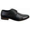 Mens Laced Plain Leather Lined Laced Smart Casual Formal Shoes Black