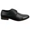 Mens Laced Plain Leather Lined Laced Smart Casual Formal Shoes Black