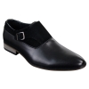 Mens Leather & Suede Slip On Buckle Italian Designer Shoes Smart Casual Formal
