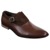 Mens Leather & Suede Slip On Buckle Italian Designer Shoes Smart Casual Formal