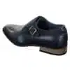Mens Leather & Suede Slip On Buckle Italian Designer Shoes Smart Casual Formal