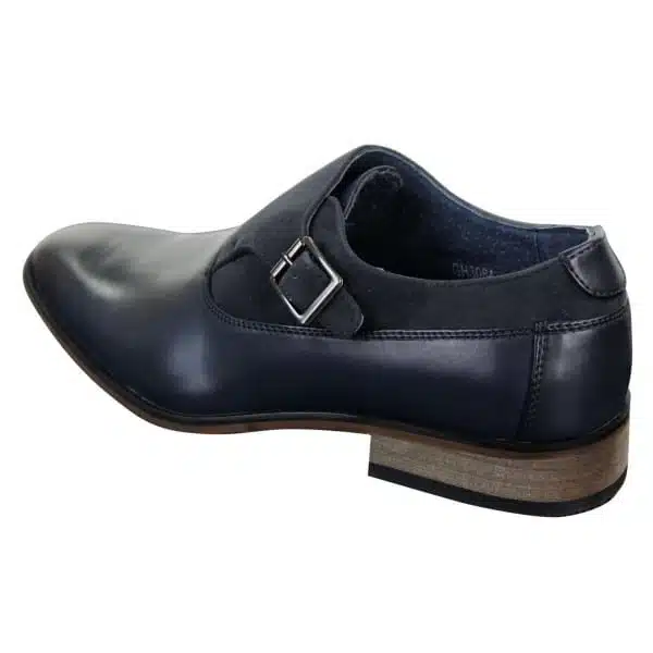 Mens Leather & Suede Slip On Buckle Italian Designer Shoes Smart Casual Formal