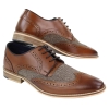 Mens Leather & Tweed 1920s Gatsby Shoes