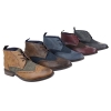 Mens Leather & Tweed Laced Ankle Boots