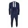 Mens Navy 3 Piece Wedding Suit