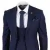 Mens Navy 3 Piece Wedding Suit