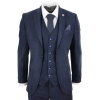 Mens Navy-Blue Peaky Blinders Wool Suit
