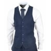 Mens Navy-Blue Peaky Blinders Wool Suit