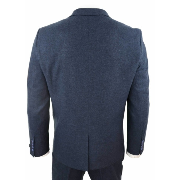 Mens Navy-Blue Peaky Blinders Wool Suit