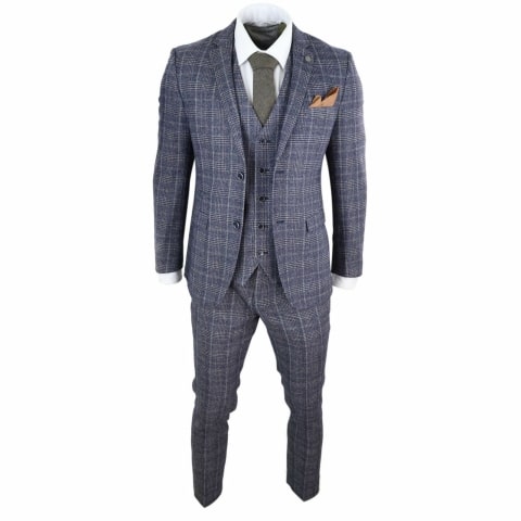 Mens Navy-Grey 3 Piece Suit - Paul Andrews Lloyd: Buy Online - Happy ...