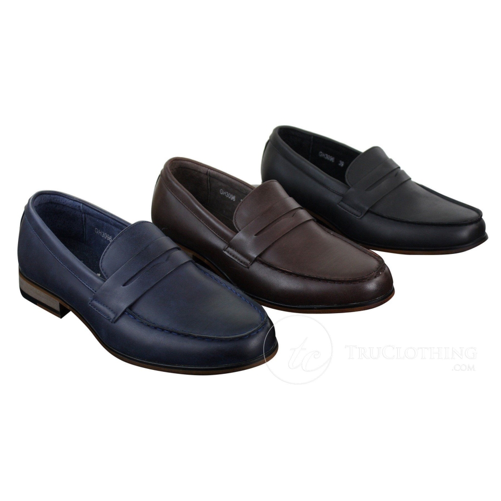 Mens Nubuck Leather Slip On Loafers Moccasins Shoes Vintage Retro ...