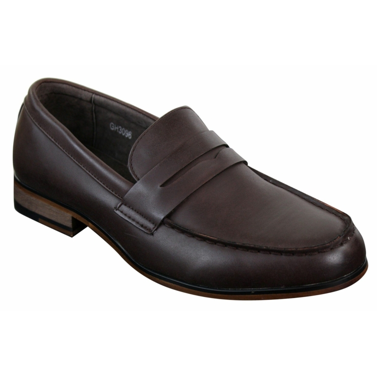 Mens Nubuck Leather Slip On Loafers Moccasins Shoes Vintage Retro ...