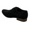 Mens Nubuck Suede Laced Smart Casual Shoes Navy Blue Brown Black