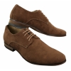 Mens Nubuck Suede Laced Smart Casual Shoes Navy Blue Brown Black