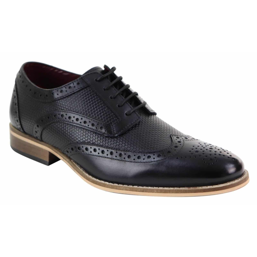 Mens Oxford Shoes with Modern Pattern: Buy Online - Happy Gentleman