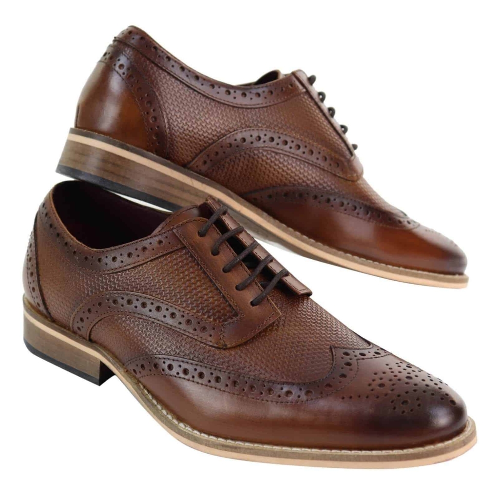 Mens Oxford Shoes with Modern Pattern: Buy Online - Happy Gentleman