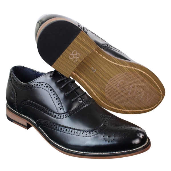 Mens Real Leather Laced Gatsby Brouges Smart Designer Retro Vintage Shoes