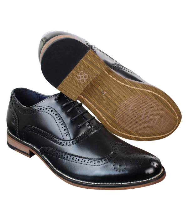 Mens Real Leather Laced Gatsby Brouges Smart Designer Retro Vintage Shoes