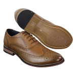 Mens Real Leather Laced Gatsby Brouges Smart Designer Retro Vintage Shoes - 9-UK, Tan