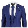 Mens Royal Blue 3 Piece Wedding Suit