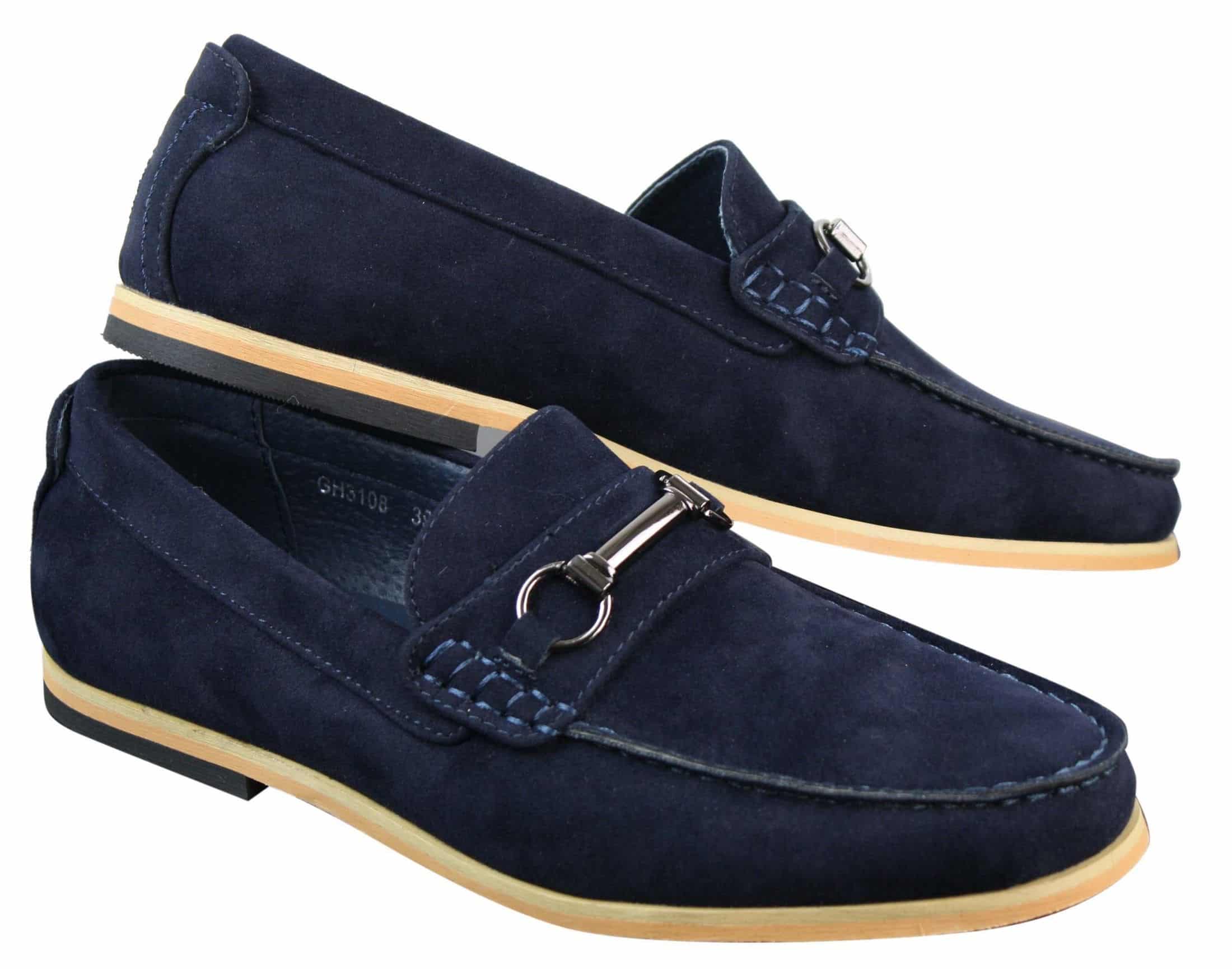 Mens Slip On Buckle Horsebit Driving Shoes Loafers Retro Smart Casual ...