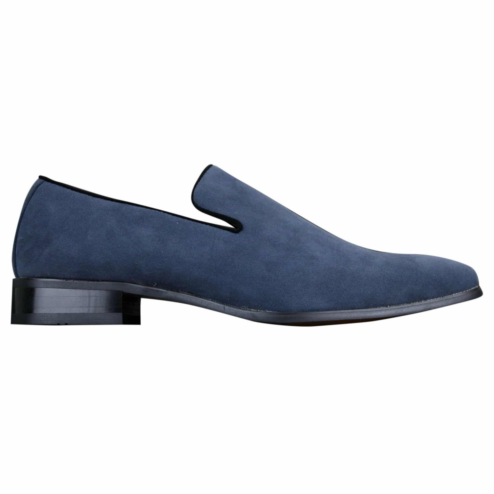 Mens Slip On Suede Driving Loafers Shoes Leather Smart Casual Red Blue ...