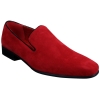 Mens Slip On Suede Driving Loafers Shoes Leather Smart Casual Red Blue Black