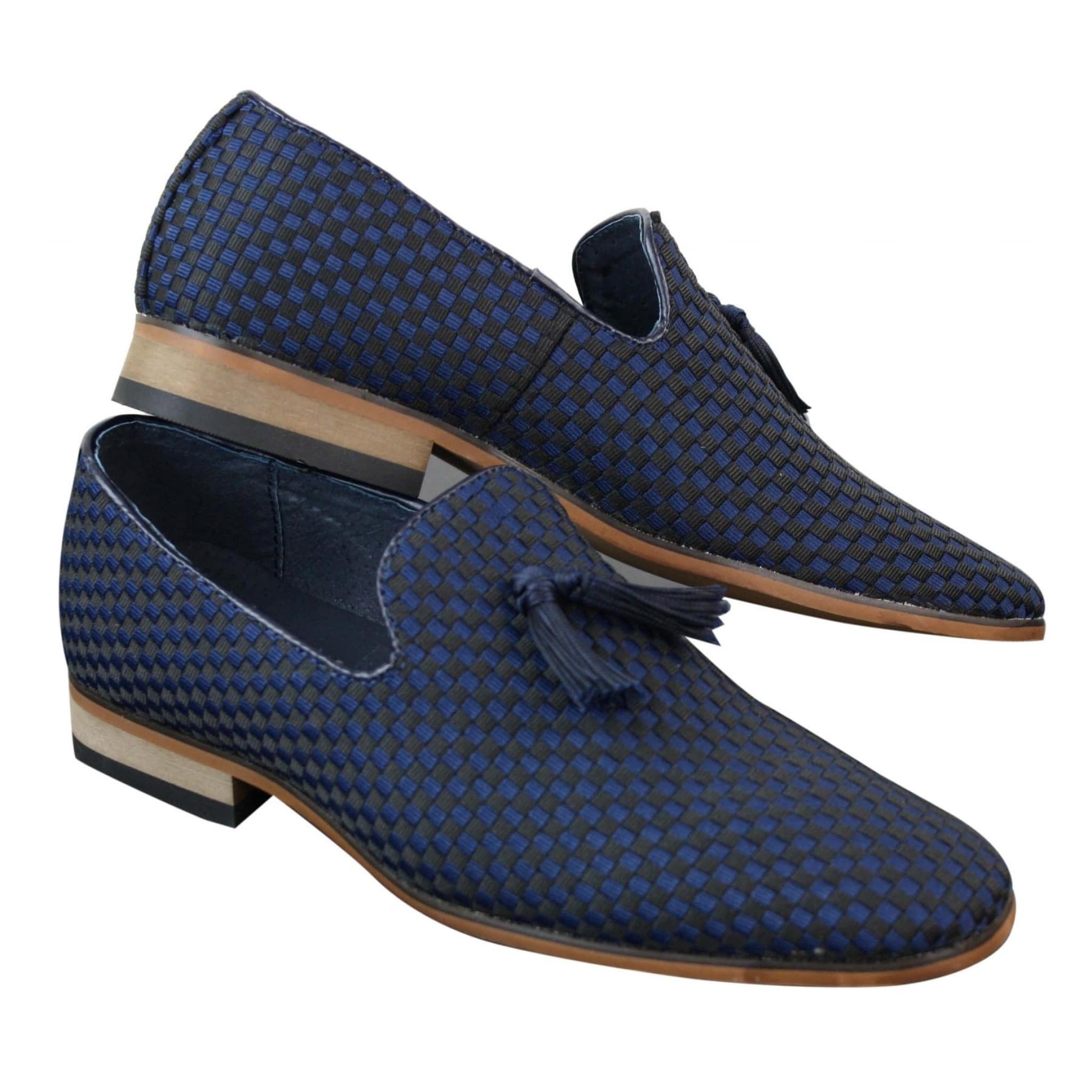 Mens Slip On Tassle Driving Shoes Smart Casual Retro Navy Blue Black Leather Lined Buy Online 7991