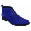 Mens Suede Desert Ankle Red Grey Brown Blue Boots Shoes Smart Casual Leather Laced