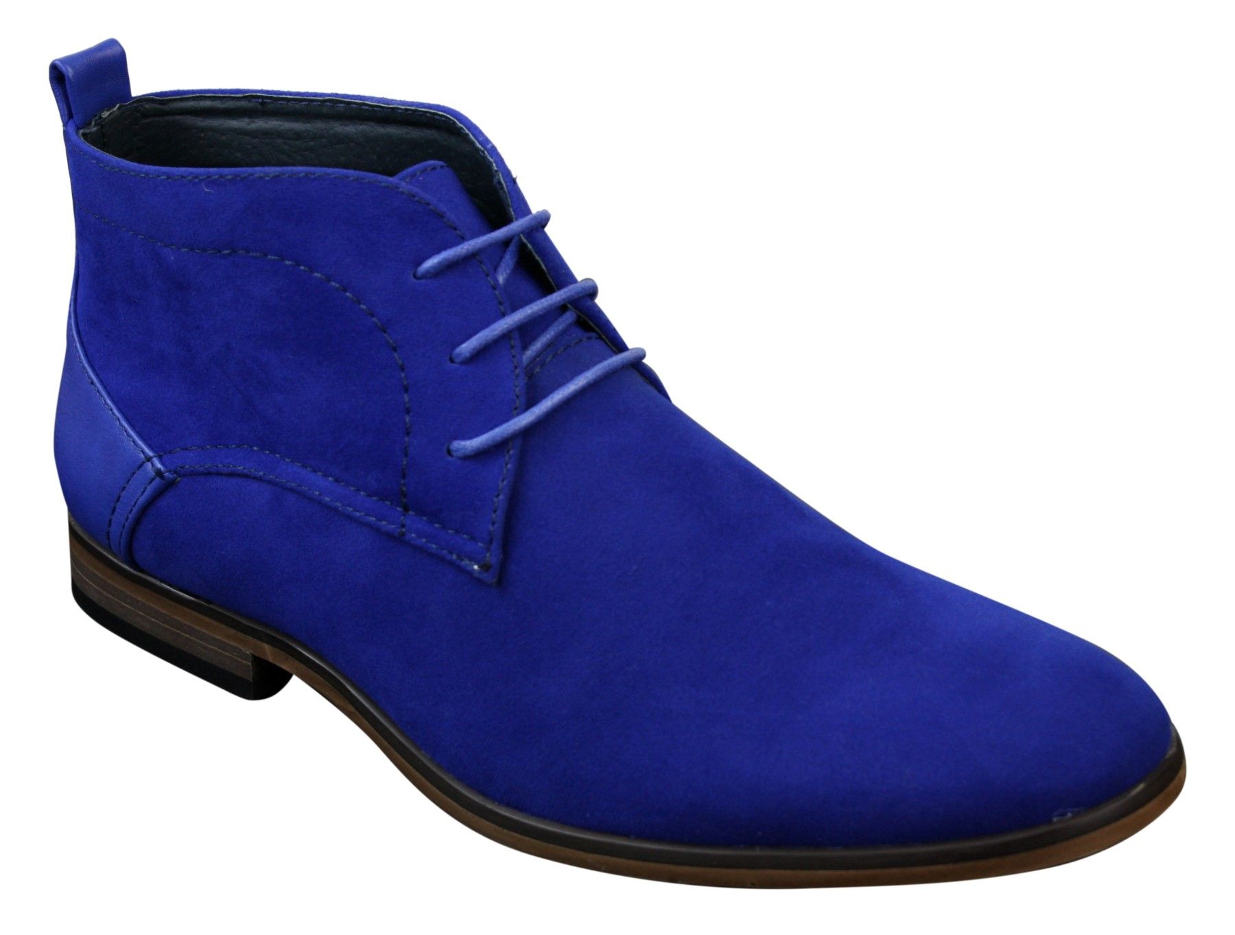 Blue Lumberjack Leather Ankle Boots in Dark Blue for Men Mens Shoes Boots Chukka boots and desert boots 