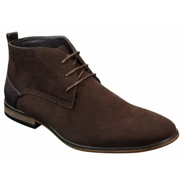 Mens Suede Desert Ankle Red Grey Brown Blue Boots Shoes Smart Casual Leather Laced