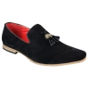 Mens Suede Leather PU Slip On Driving Shoes Loafers Tassel Red Grey Blue Brown Black