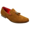 Mens Suede Leather PU Slip On Driving Shoes Loafers Tassel Red Grey Blue Brown Black