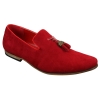 Mens Suede Leather PU Slip On Driving Shoes Loafers Tassel Red Grey Blue Brown Black