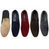 Mens Suede Loafers Driving Shoes Slip On Tassle Design Leather Line Black Comfort