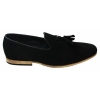 Mens Suede Loafers Driving Shoes Slip On Tassle Design Leather Line Black Comfort