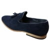 Mens Suede Loafers Driving Shoes Slip On Tassle Design Leather Line Black Comfort