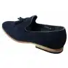 Mens Suede Loafers Driving Shoes Slip On Tassle Design Leather Line Black Comfort
