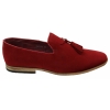 Mens Suede Loafers Driving Shoes Slip On Tassle Design Leather Line Black Comfort