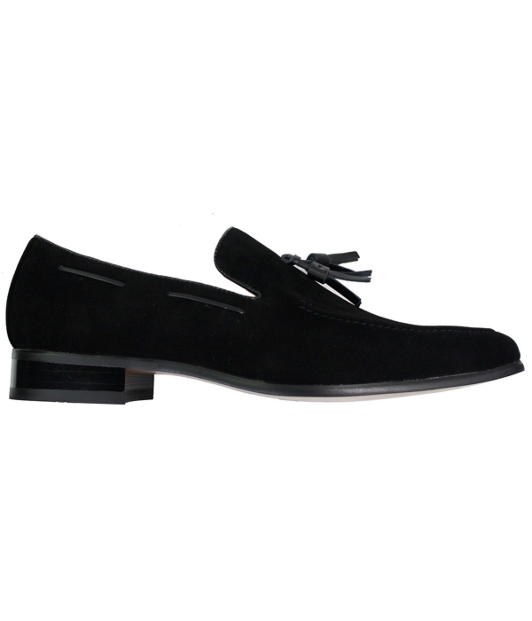 Mens Suede Loafers Driving Shoes Slip On Tassle Design Leather Smart Casual