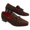Mens Suede Loafers Driving Shoes Slip On Tassle Design Leather Smart Casual