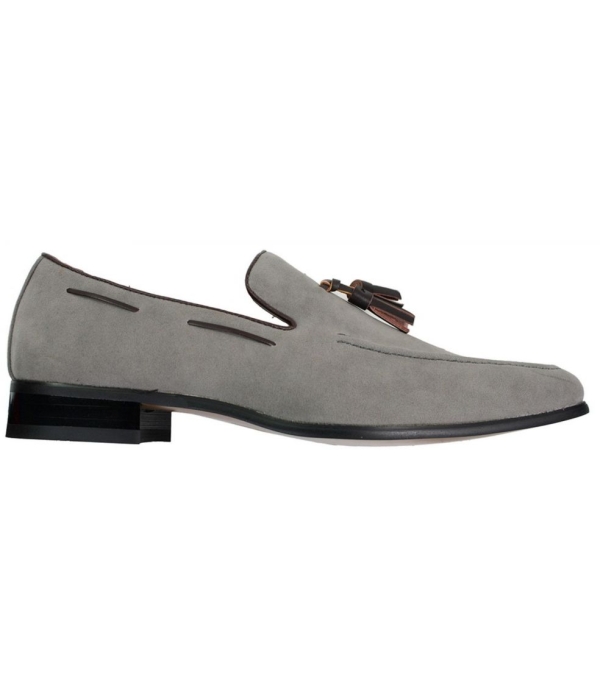 Mens Suede Loafers Driving Shoes Slip On Tassle Design Leather Smart Casual