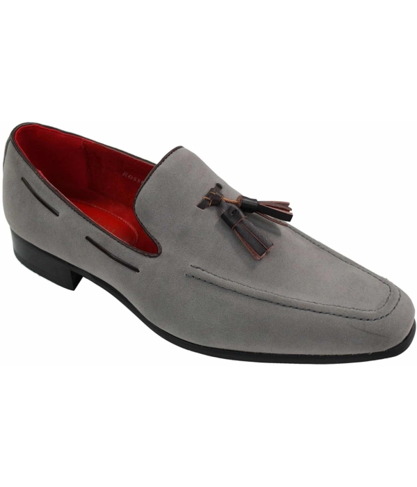 Mens Suede Loafers Driving Shoes Slip On Tassle Design Leather Smart Casual