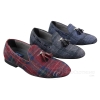 Mens Tweed Check Tassle Shoes