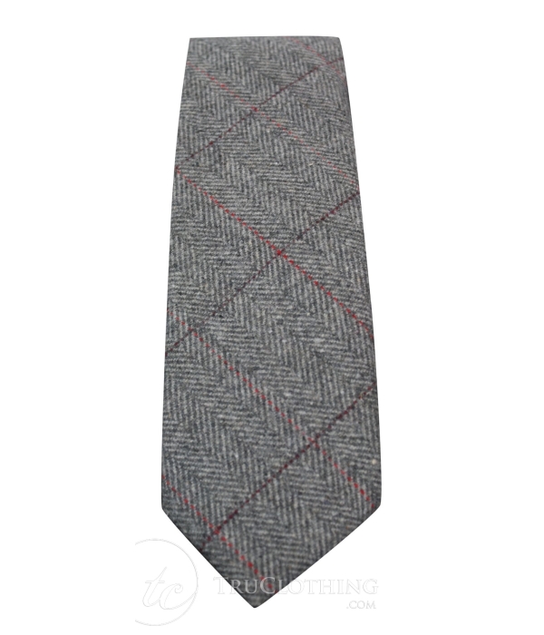 Mens Tweed Herringbone Textured Marc Darcy Ties Classic Vintage Retro Deon