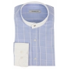 Mens Vintage Check Pattern Shirt with Removable Collar