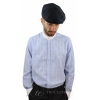 Mens Vintage Check Pattern Shirt with Removable Collar