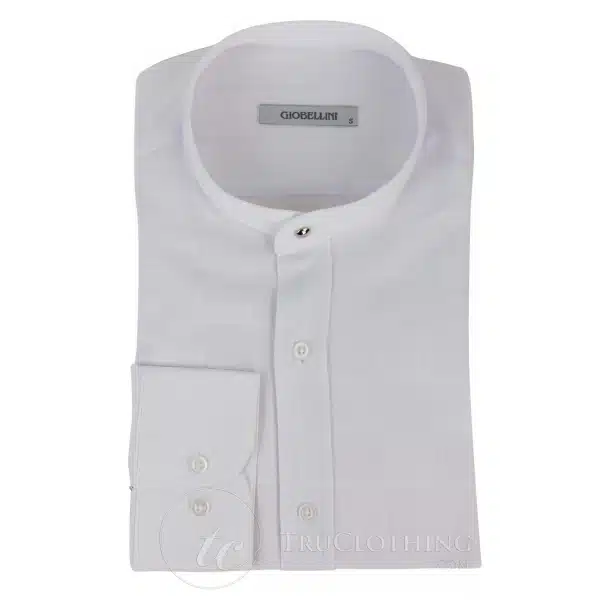 Mens Vintage Check Pattern Shirt with Removable Collar